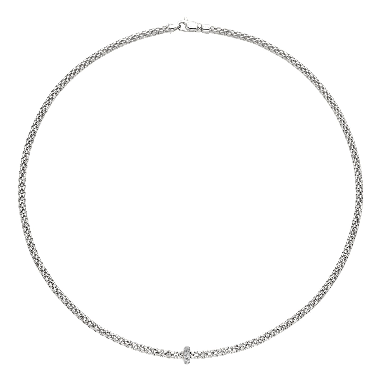 FOPE Prima Necklace with Pavé Diamond Rondel