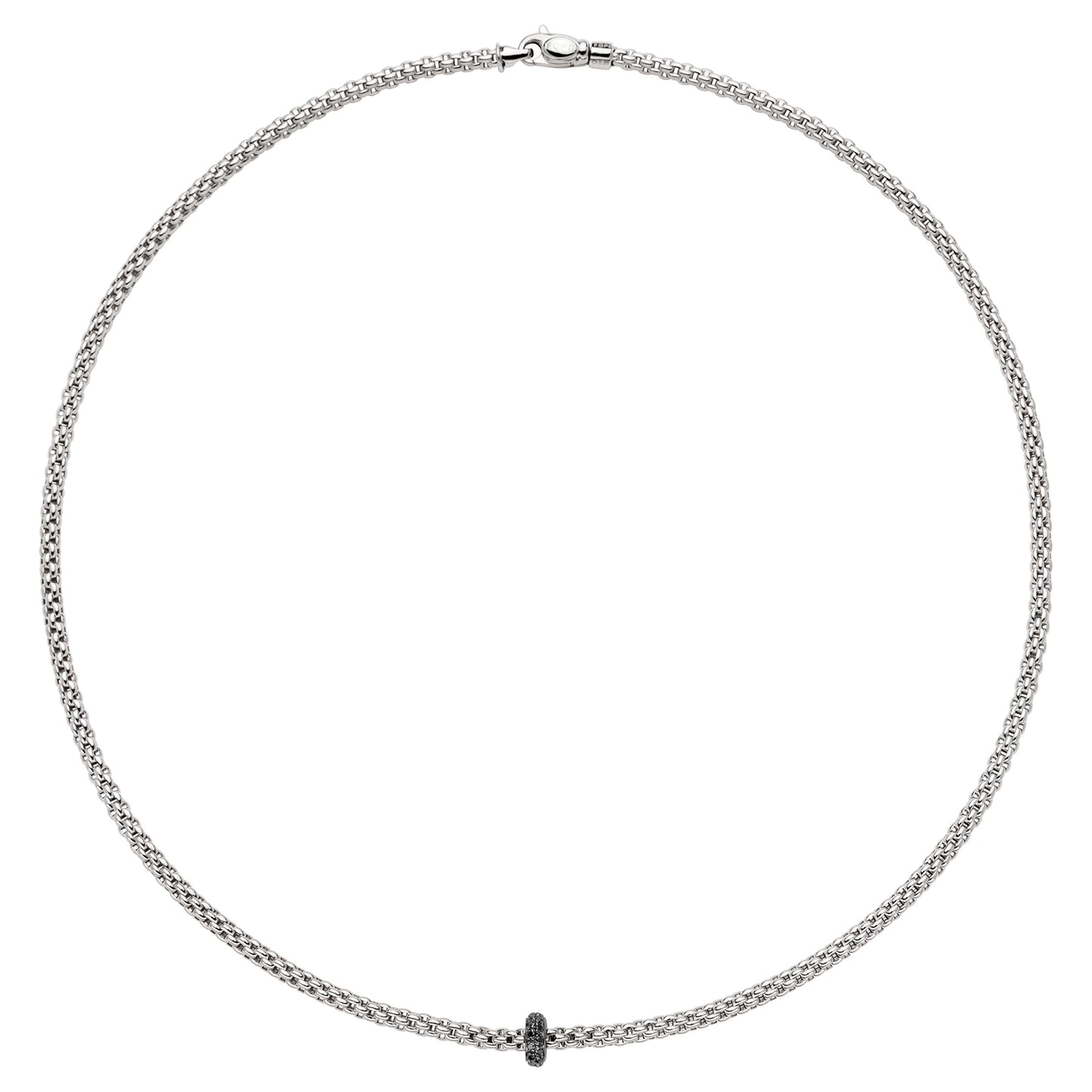 FOPE Prima Necklace with Black Diamond Rondel