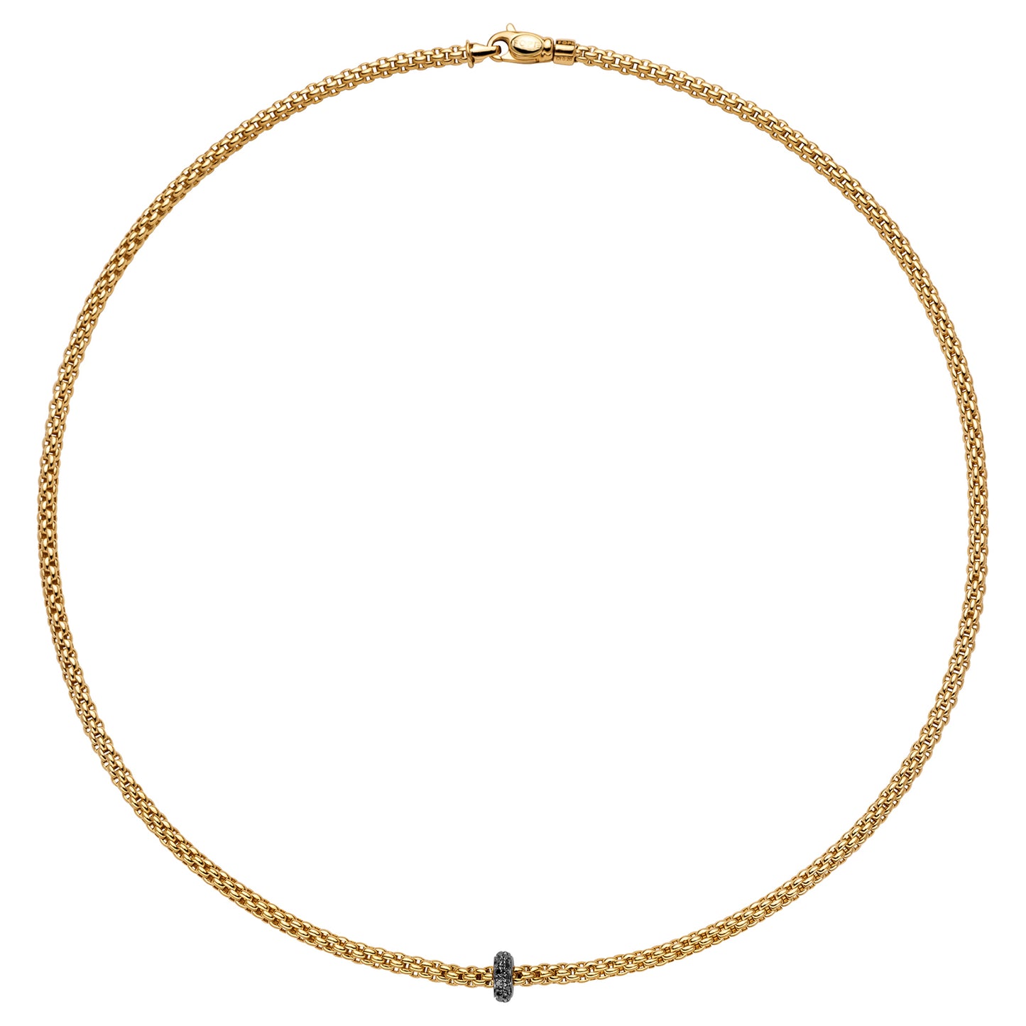 FOPE Prima Necklace with Black Diamond Rondel
