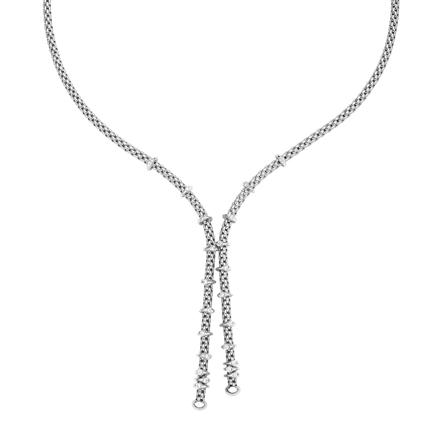 FOPE Prima Lariat Necklace with Diamond Rondels