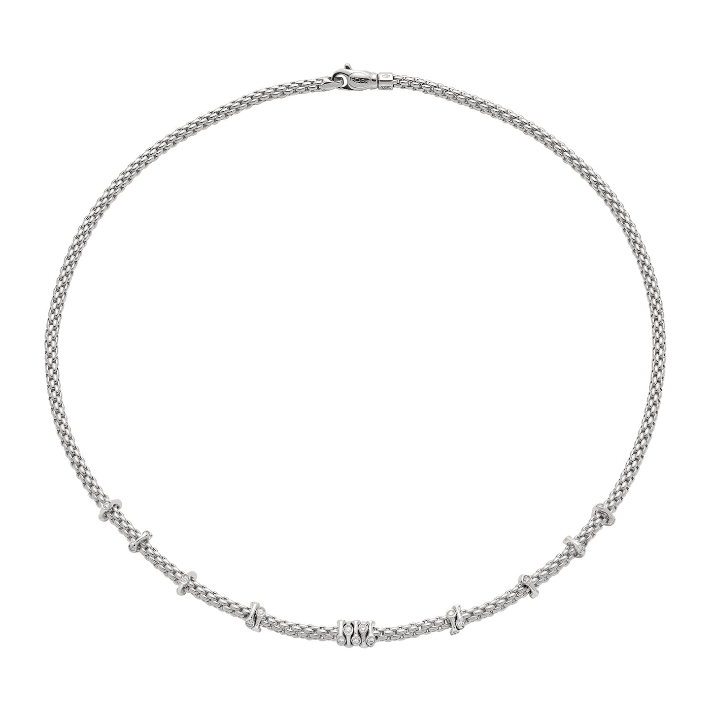 FOPE Prima Necklace with Multiple Diamond Rondels