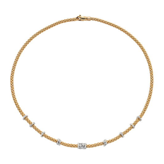 FOPE Prima Necklace with Multiple Diamond Rondels
