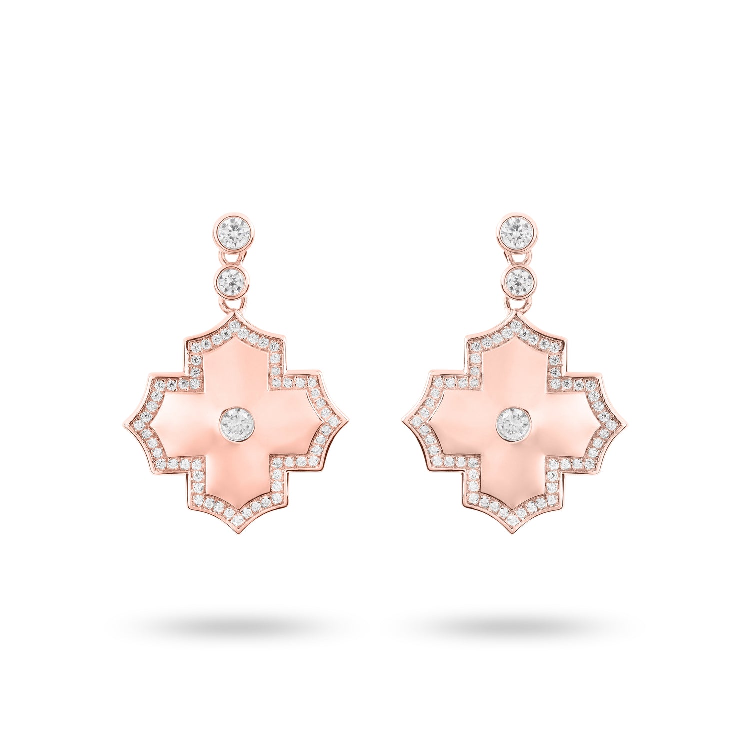 Regal Amulet-Rose Gold Earrings - Ksenia Mirella Jewellery 