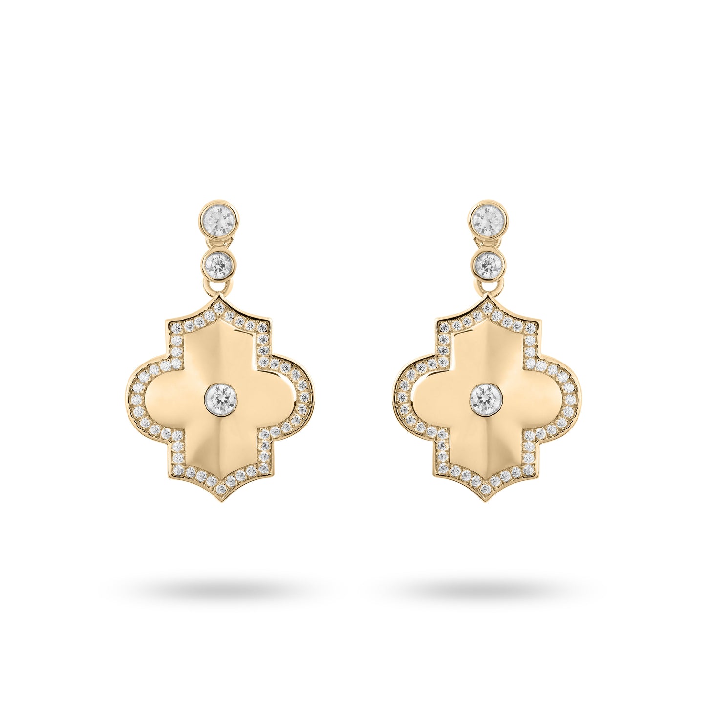 Regal Power -Yellow Gold Earrings - Ksenia Mirella Jewellery 