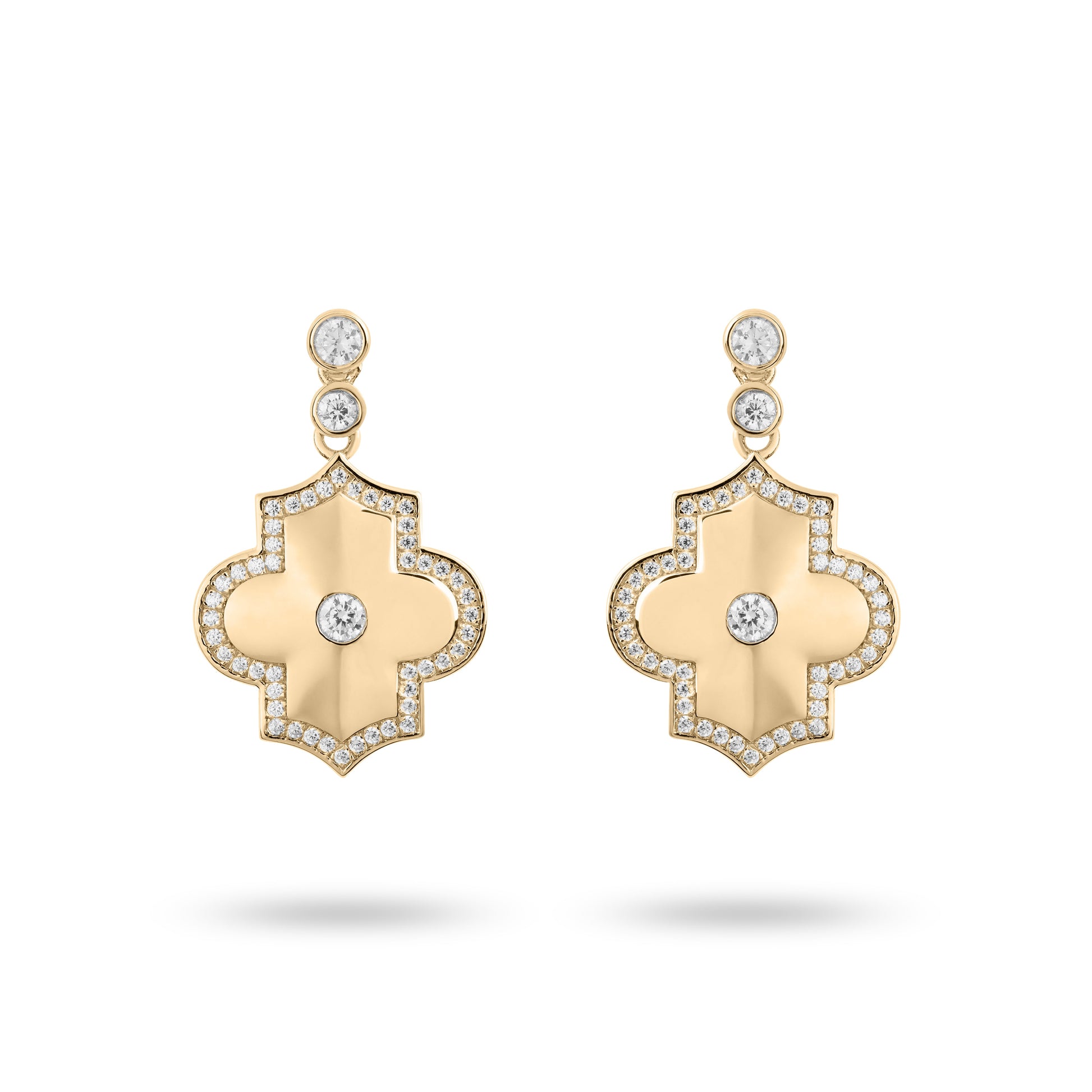 Regal Power -Yellow Gold Earrings - Ksenia Mirella Jewellery 