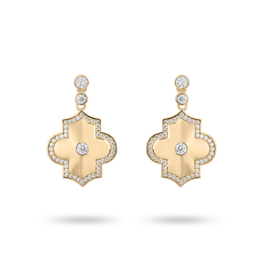 Regal Power -Yellow Gold Earrings - Ksenia Mirella Jewellery 