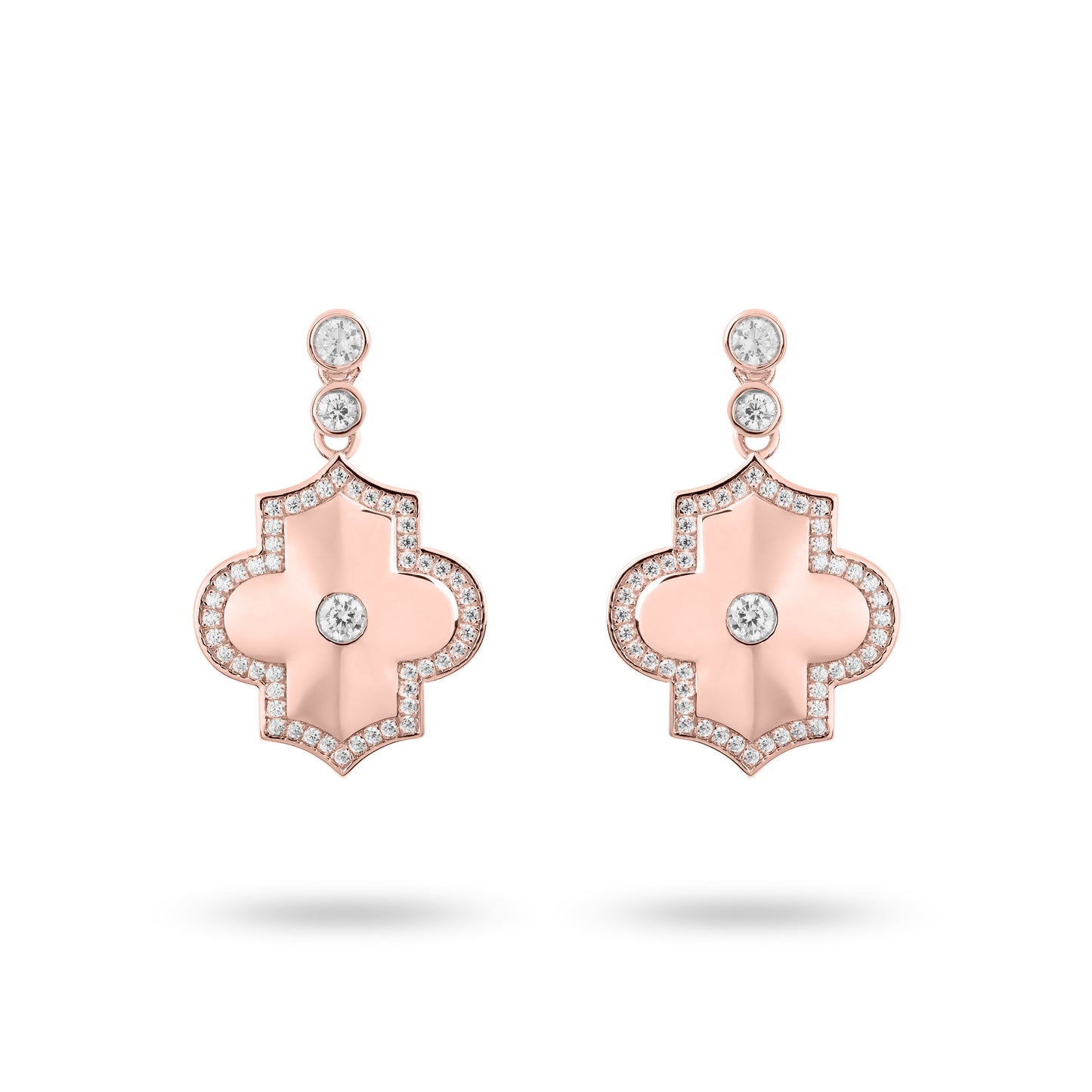 Regal Power -Rose Gold Earrings - Ksenia Mirella Jewellery 