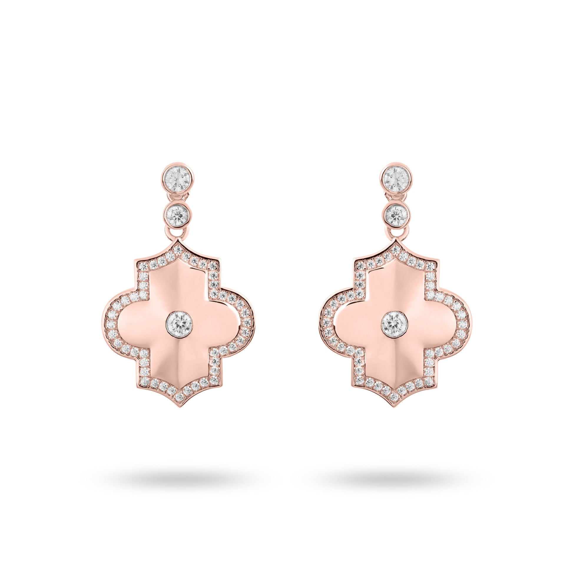 Regal Power -Rose Gold Earrings - Ksenia Mirella Jewellery 