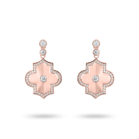 Regal Power -Rose Gold Earrings - Ksenia Mirella Jewellery 