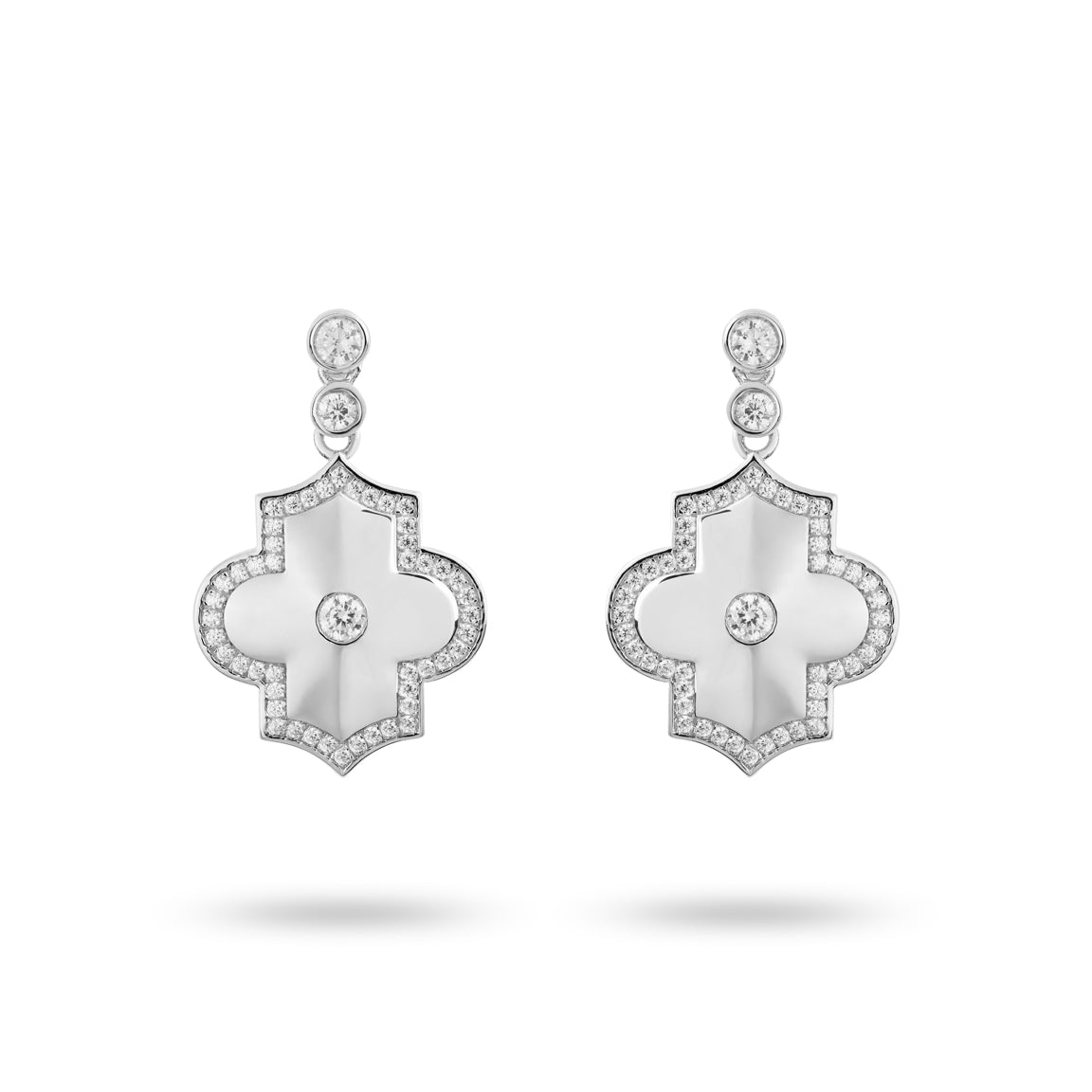 Regal Power -White Gold Earrings - Ksenia Mirella Jewellery 