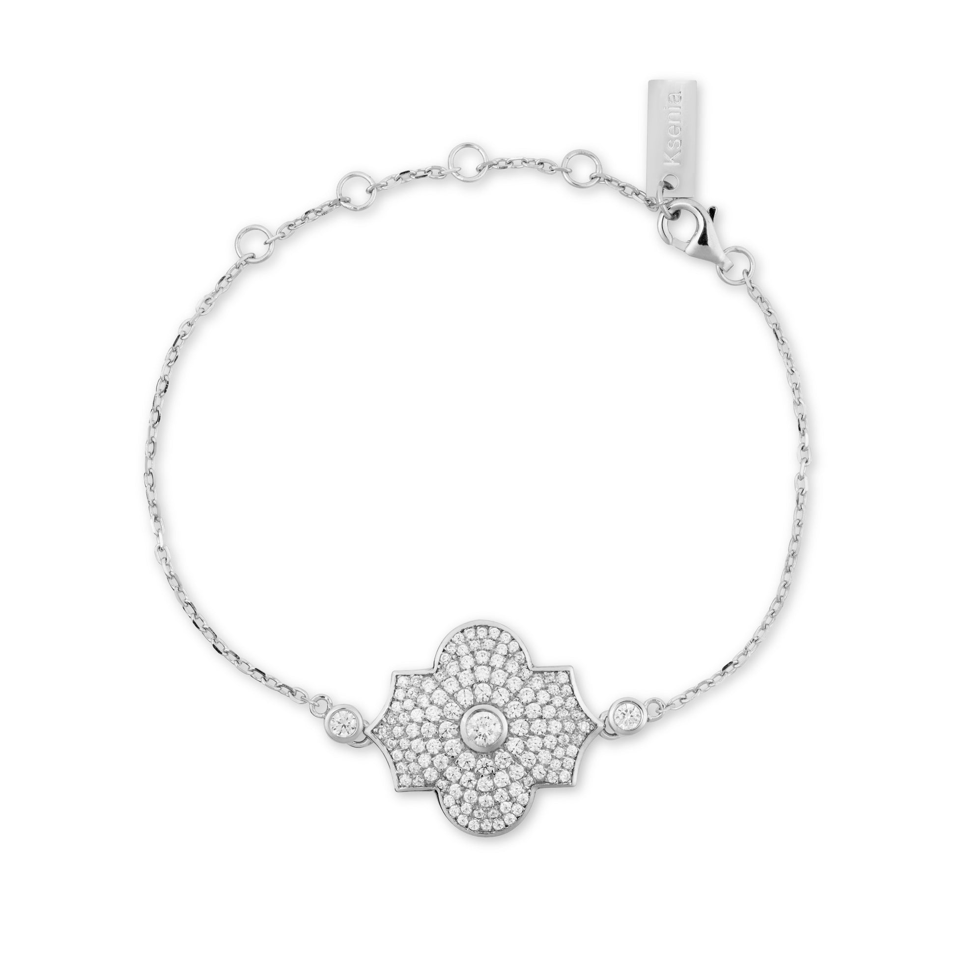 Regal Power - White Gold Pave Bracelet - Ksenia Mirella Jewellery 