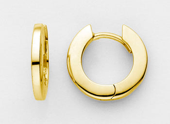 18kt Gold Small Thin Hoop Earrings