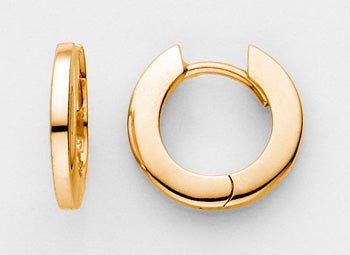 18kt Gold Small Thin Hoop Earrings