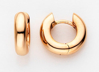 18kt Gold Small Court-Shaped Huggy Hoop Earrings
