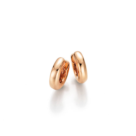 18kt Gold Small Court-Shaped Huggy Hoop Earrings