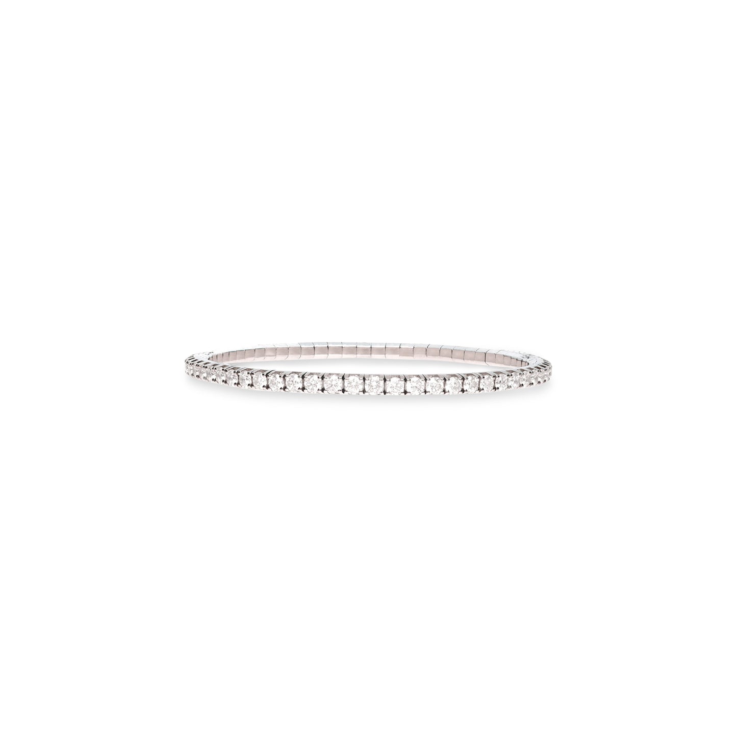 stretchy white diamond white gold roberto bdemeglio tennis bracelet 