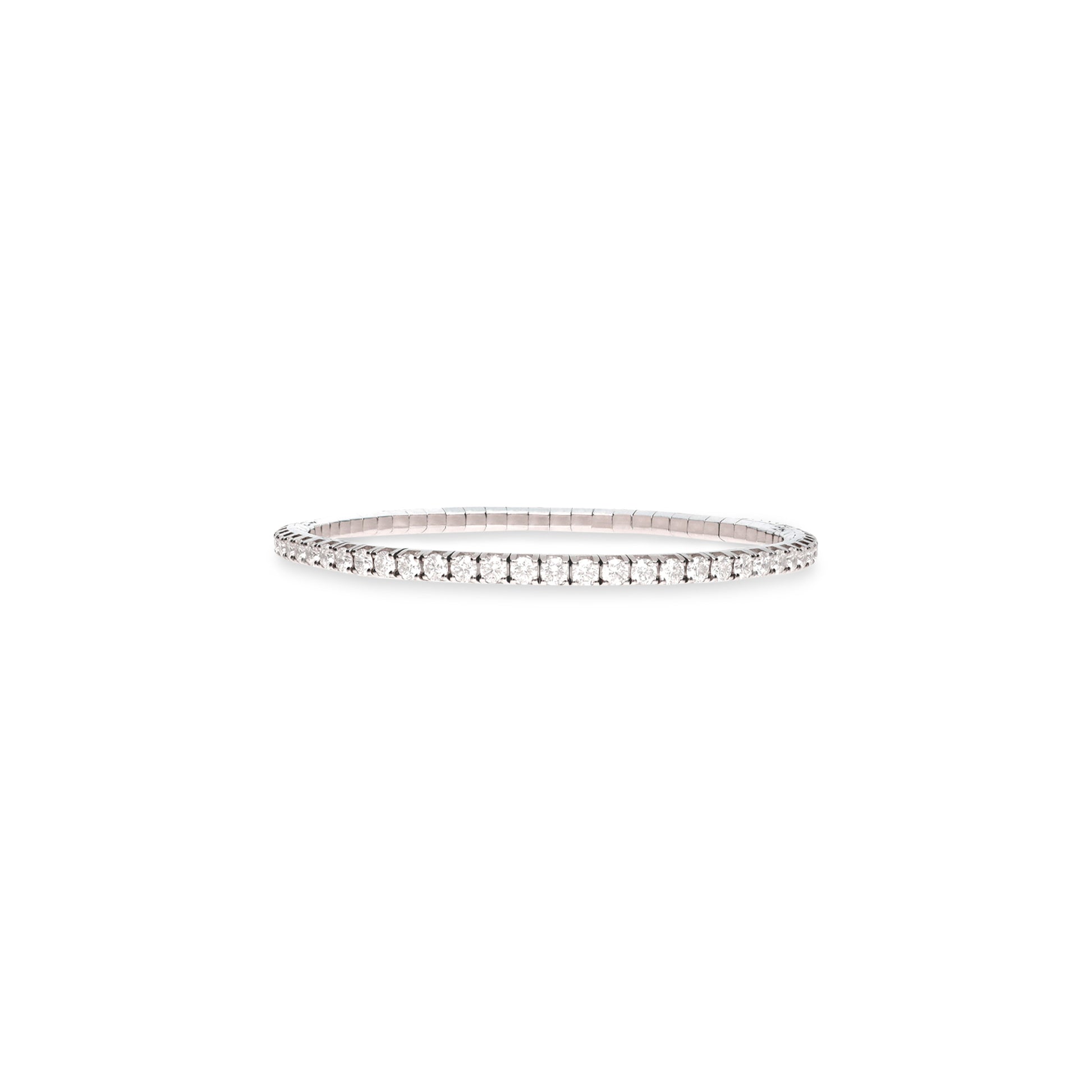 stretchy white diamond white gold roberto bdemeglio tennis bracelet 