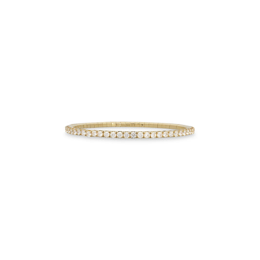 stretchy white diamond yellow gold roberto bdemeglio tennis bracelet 
