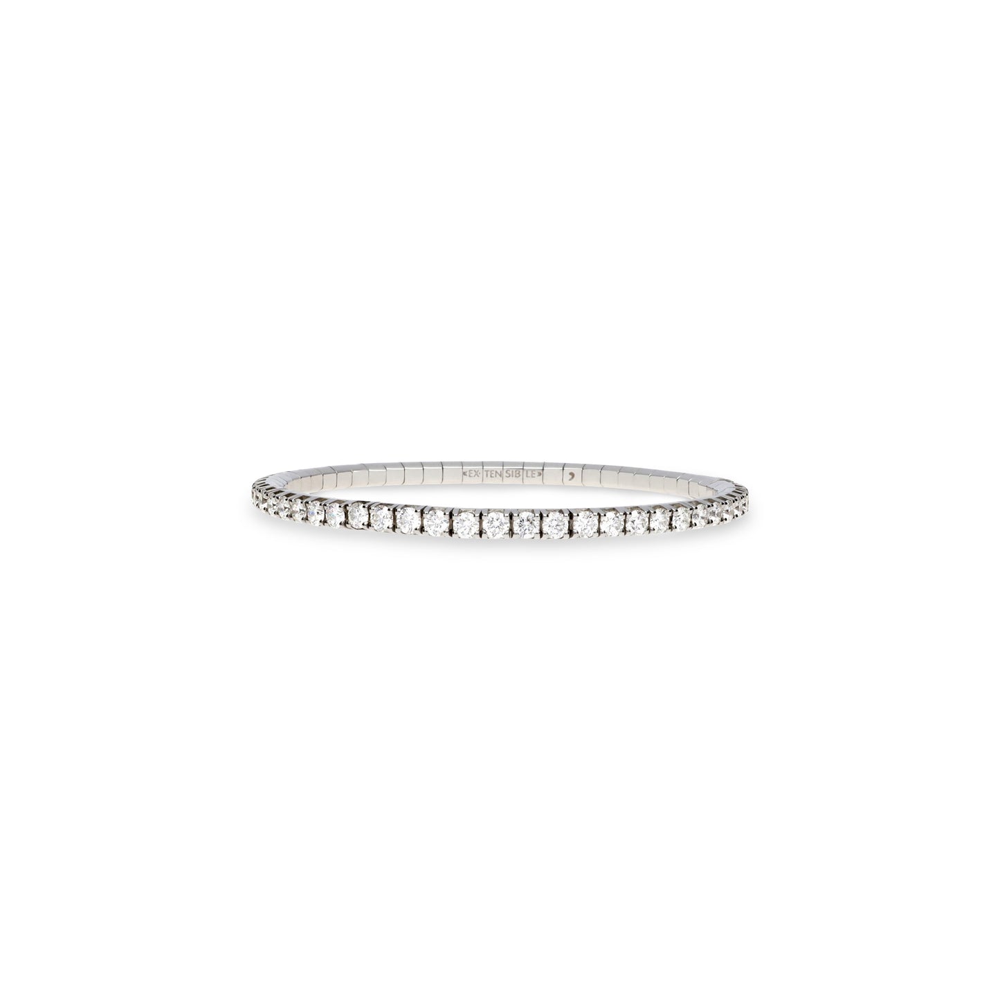 18ct White Gold Expandable Diamond Tennis Bracelet