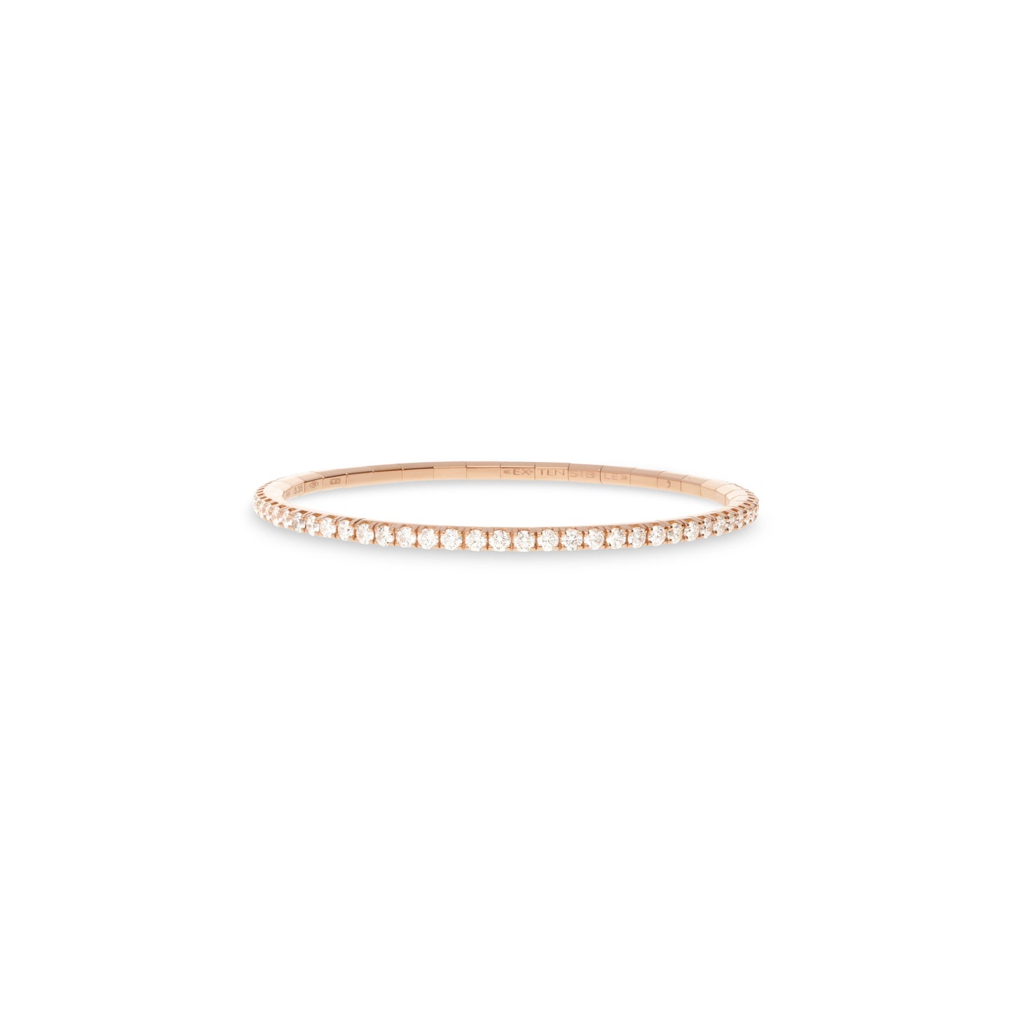 diamond rose gold tennis  roberto demeglio bracleet 