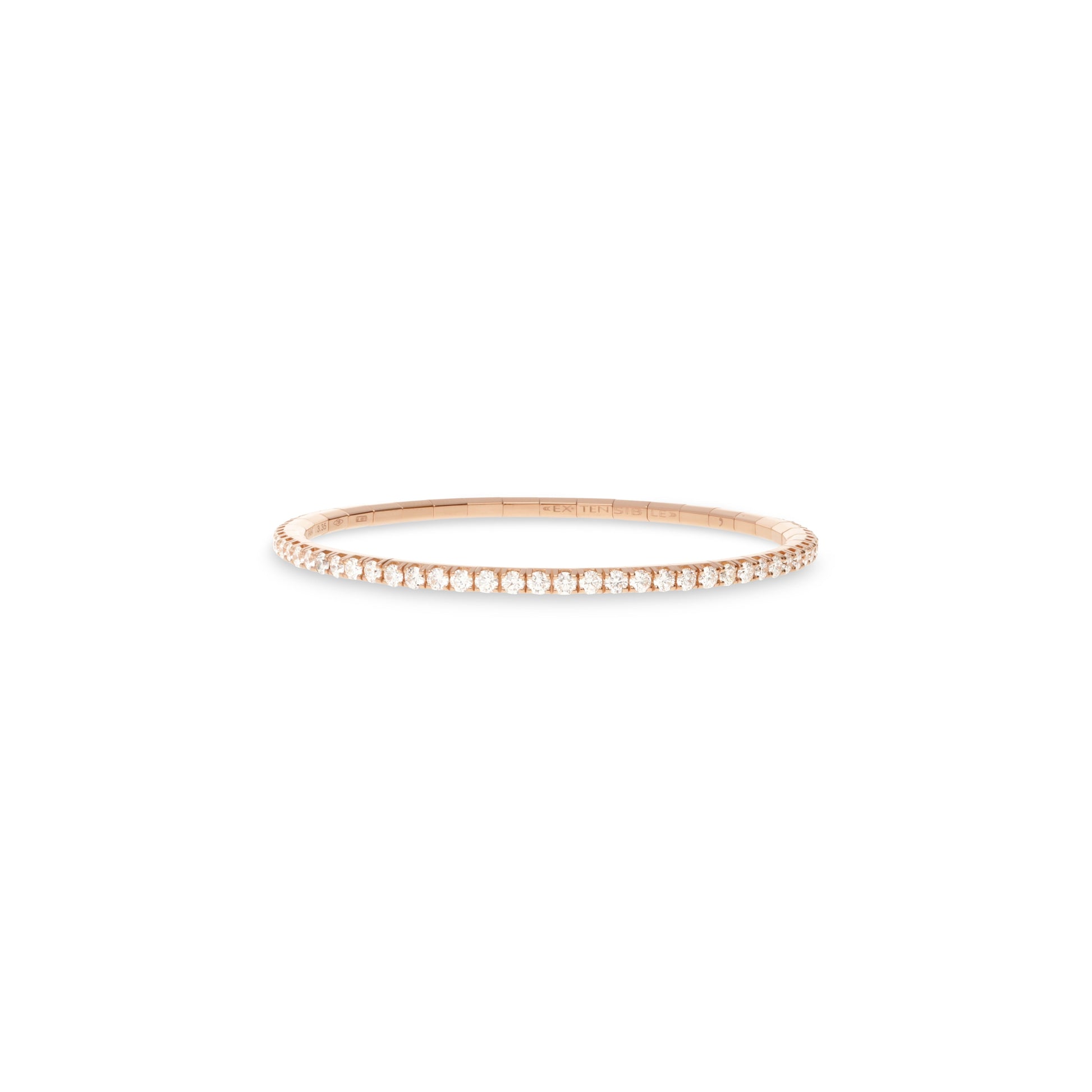 diamond rose gold tennis  roberto demeglio bracleet 