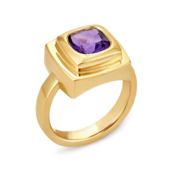 Jennifer House Chocolate Amethyst Ring side view