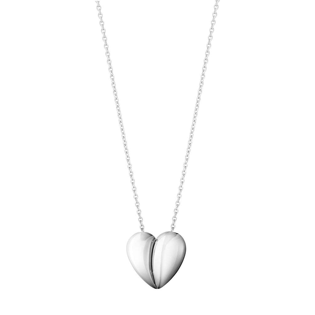 Georg Jensen Curve Silver Heart Pendant