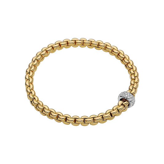 FOPE Eka Pave Yellow Gold Bracelet | Pre-Loved