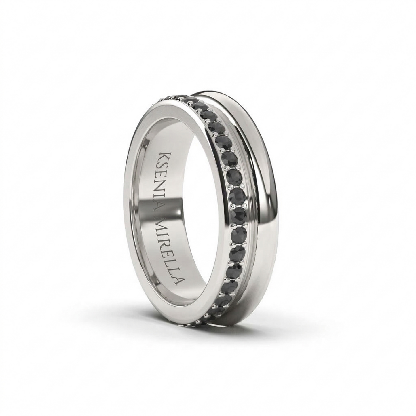 Prima Ring | White Gold & Black Diamond