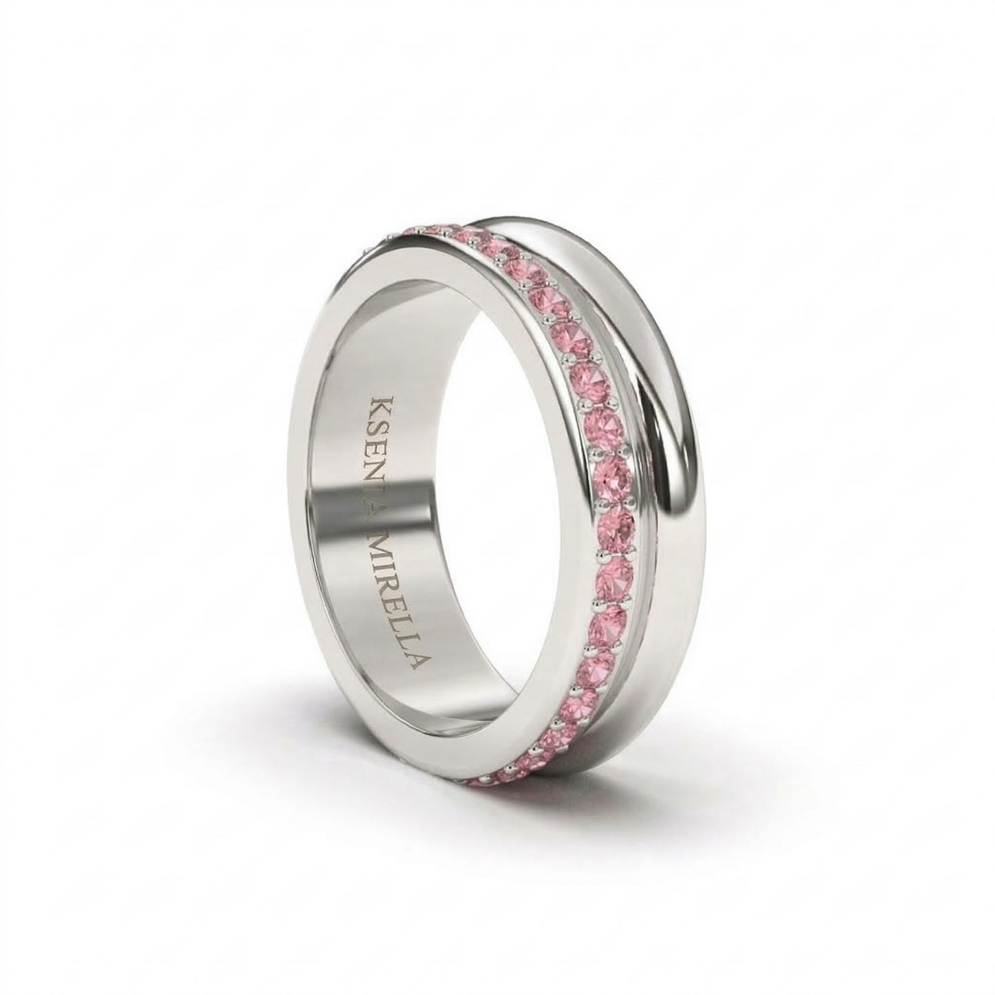 Prima Ring | White Gold & Pink Sapphire Ring