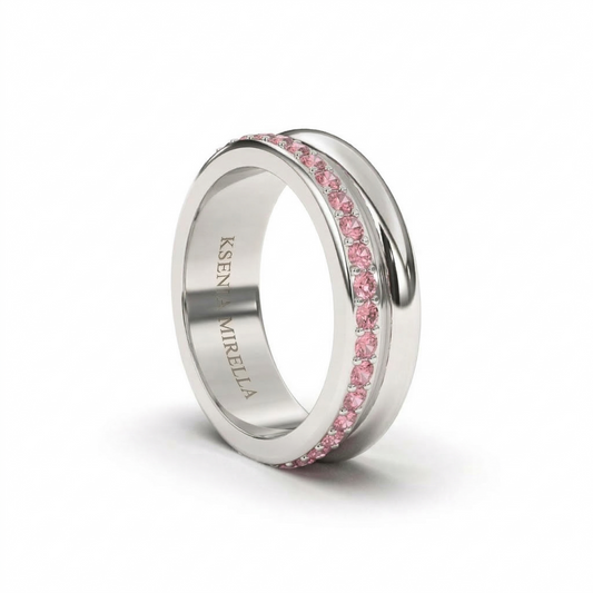 Prima Ring | White Gold & Pink Sapphire Ring