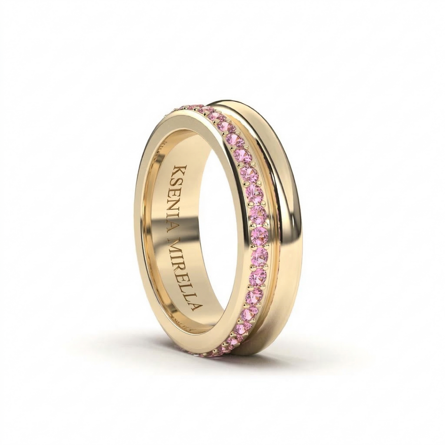 Prima Ring | Yellow Gold & Pink Sapphire Ring