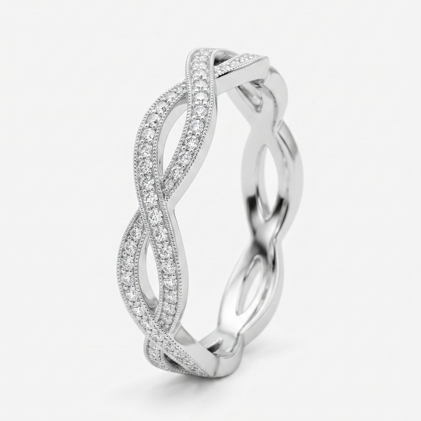 Infinity Diamond Band | White Gold