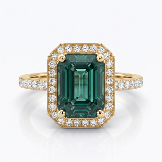 The Twilight collection | Mint Green Tourmaline Emerald Ring