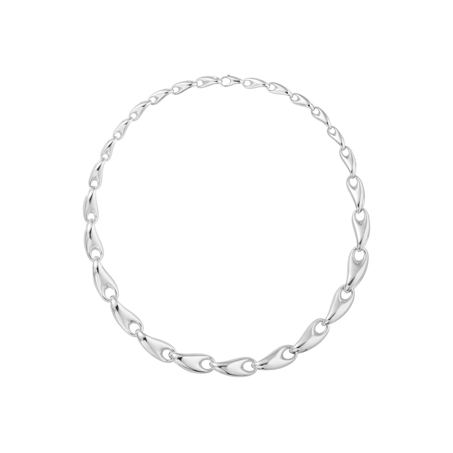 Georg Jensen Silver Reflect Graduated Necklace