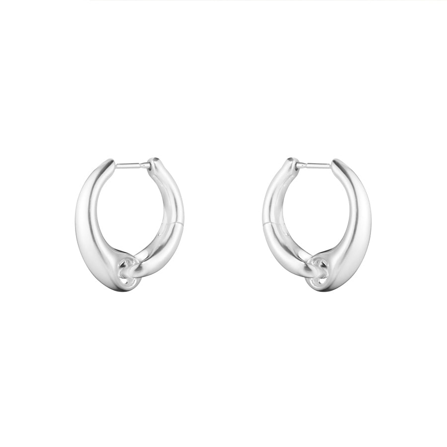 Georg Jensen Silver Reflect Large Ear Hoops