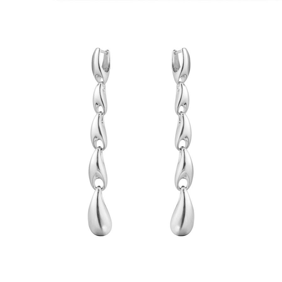 Georg Jensen Silver Reflect Long Earrings