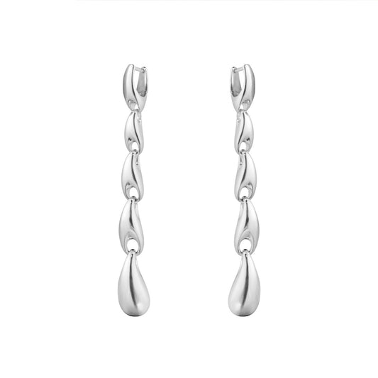 Georg Jensen Silver Reflect Long Earrings