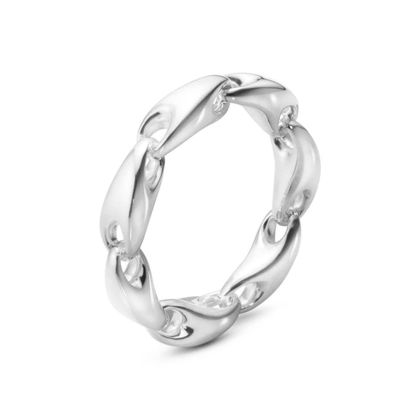 Georg Jensen Silver Small Chain Reflect Ring