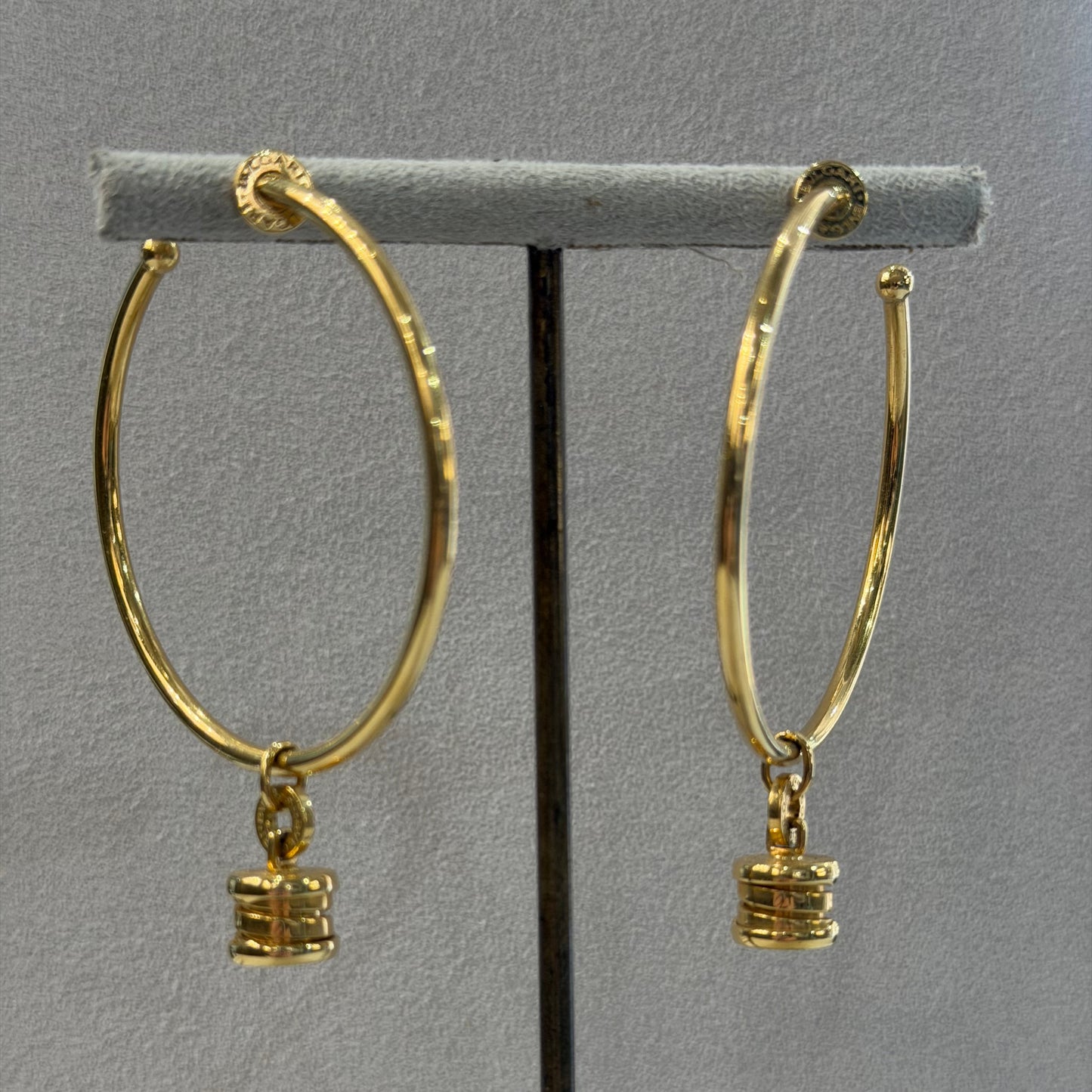 BVLGARI B.zero1 Large Hoop Earrings | Yellow Gold
