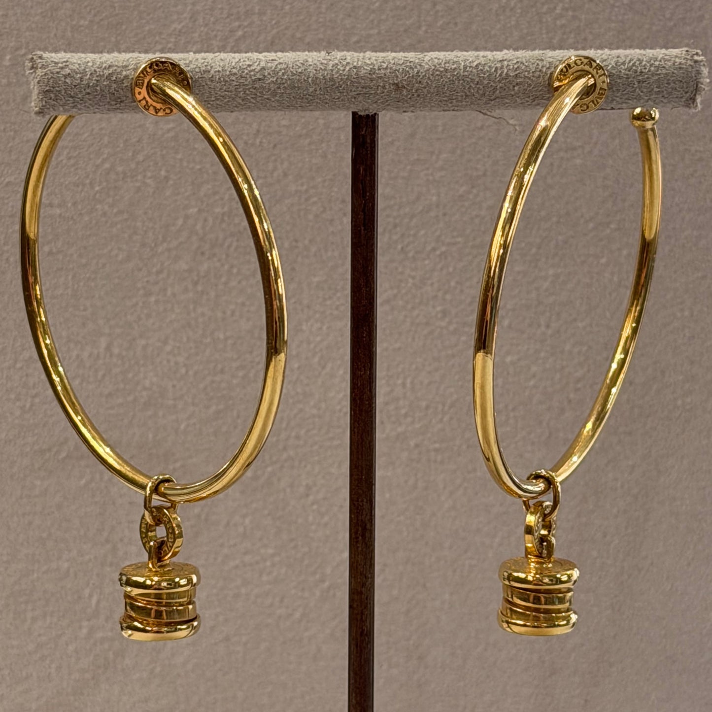 BVLGARI B.zero1 Large Hoop Earrings | Yellow Gold