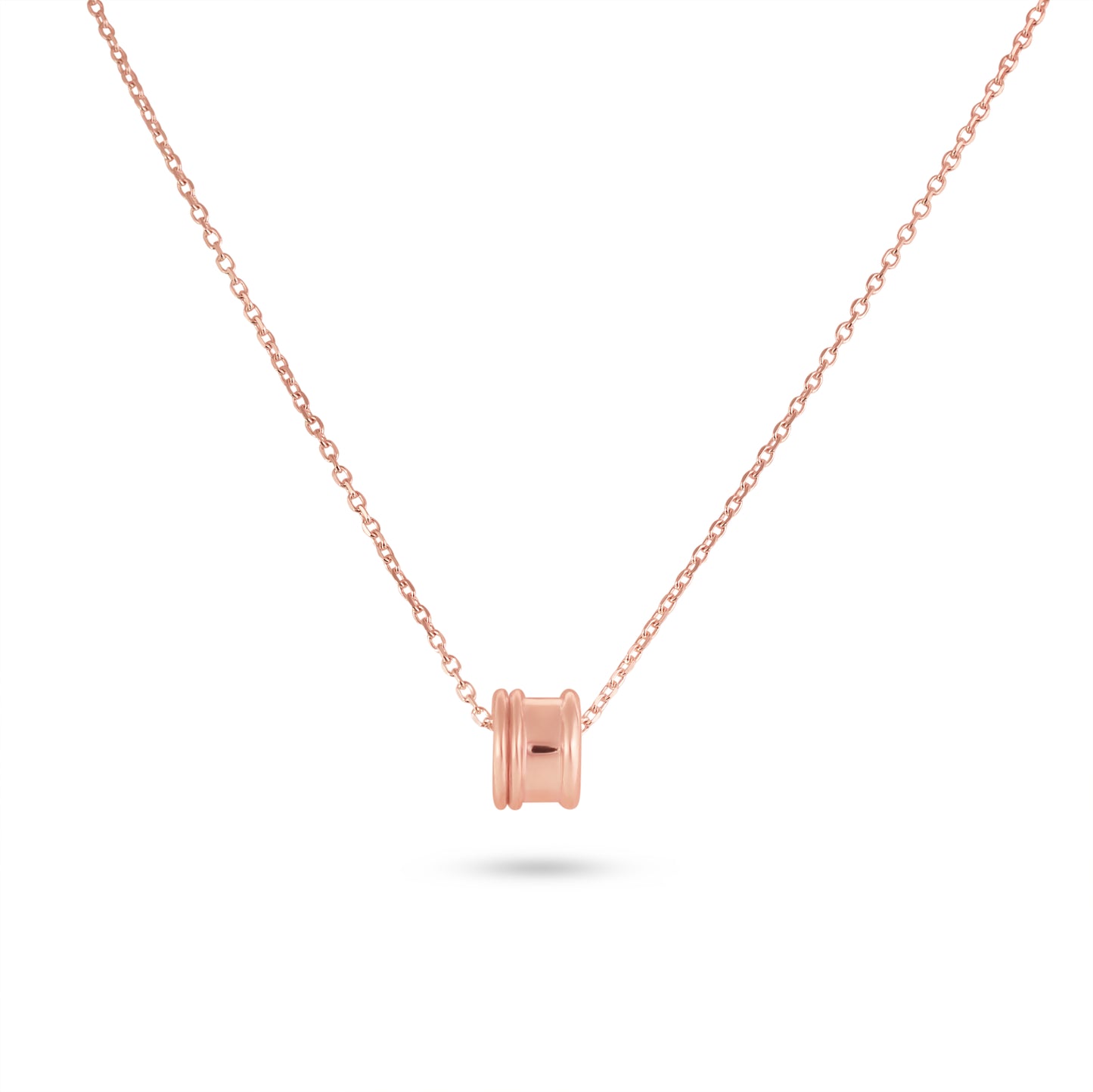 Regina | Rose Gold Plain Bead Necklace