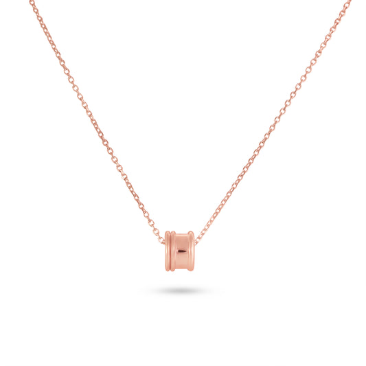 Regina | Rose Gold Plain Bead Necklace