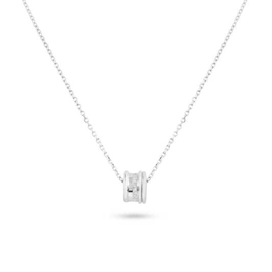 Regina | White Gold Diamond Bead Necklace