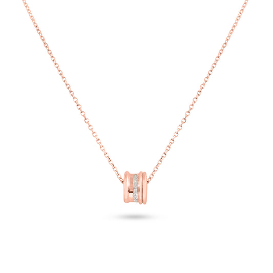 Regina | Rose Gold Diamond Bead Necklace