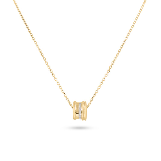 Queen | Yellow Gold Diamond Bead Necklace