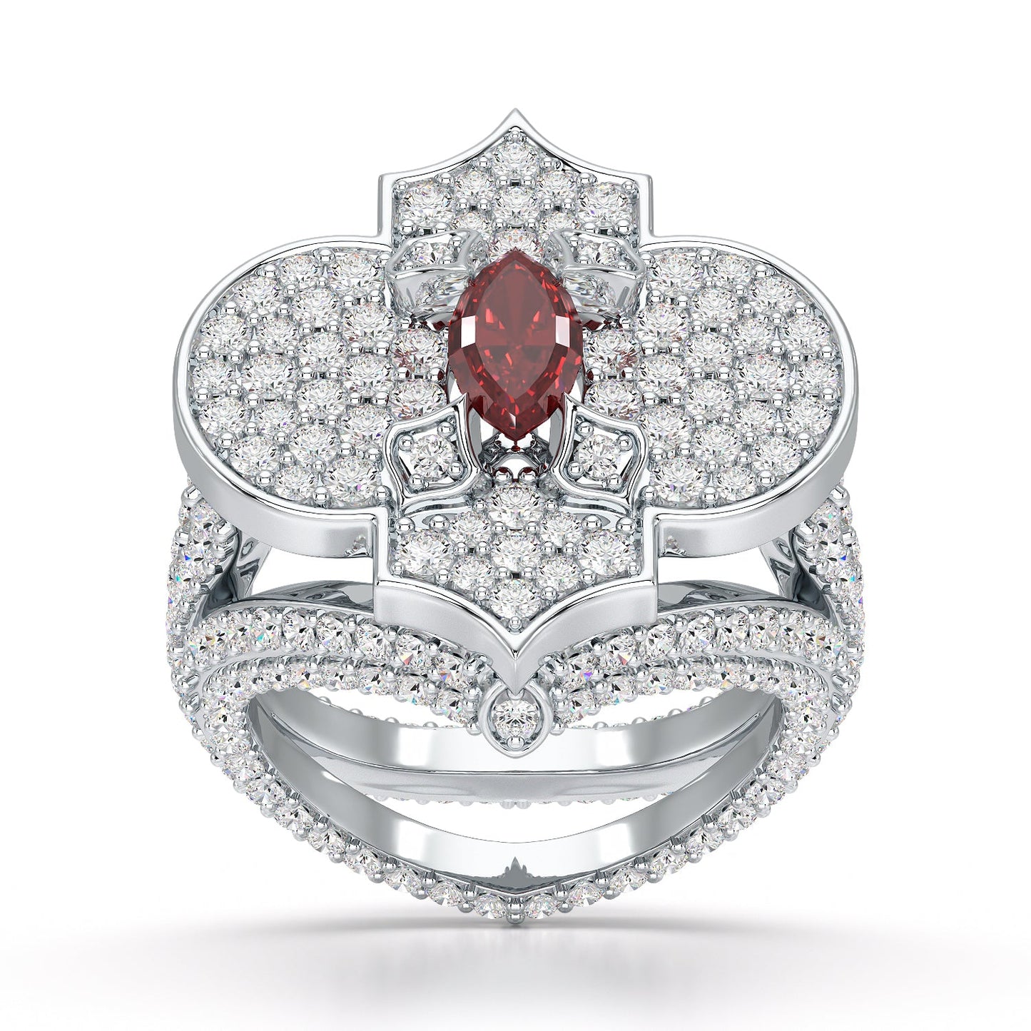 Regal-White Gold Ruby Ring - Ksenia Mirella Jewellery 