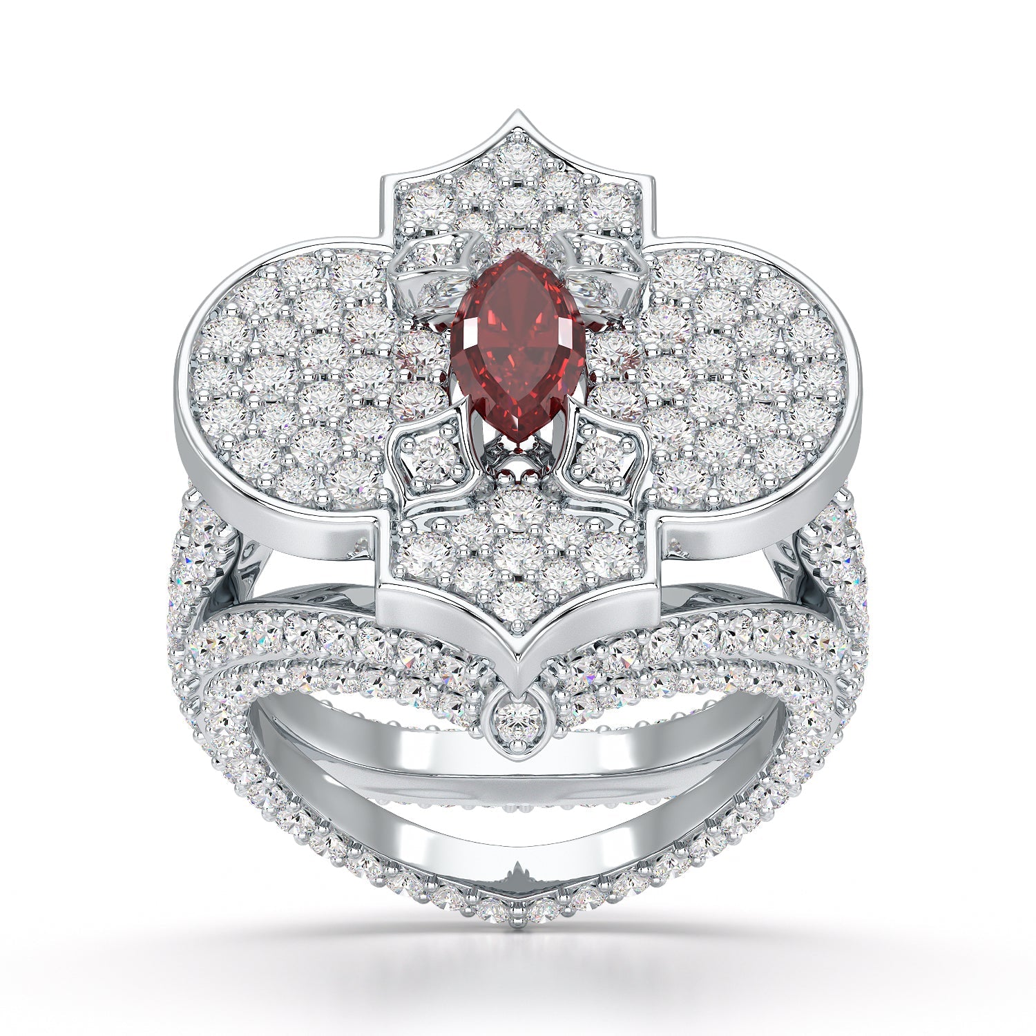 Regal-White Gold Ruby Ring - Ksenia Mirella Jewellery 