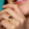 Jennifer House Chocolate Pink Tourmaline Ring worn on a model