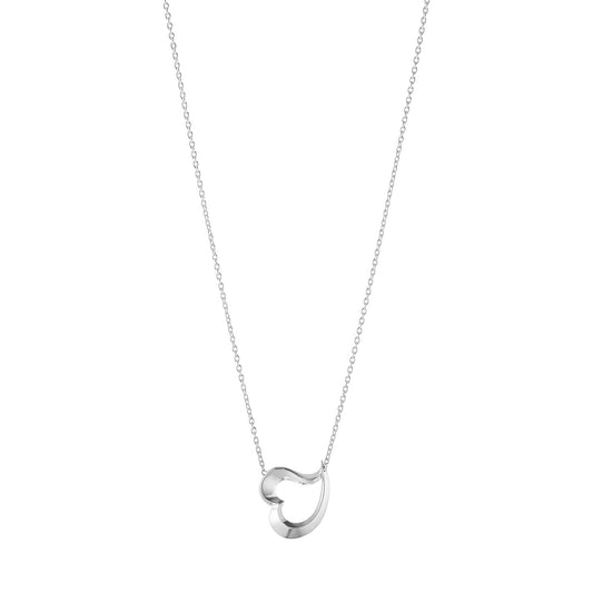 Georg Jensen Love Leaf Silver Heart Pendant